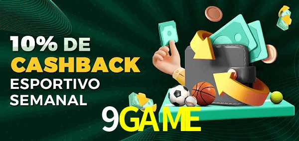 10% de bônus de cashback na 9GAME